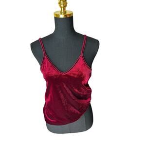 Velvet Burgundy Tank Top Women’s Medium Whimsigoth Grunge